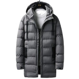 7xl Plus Size Padded Parkas Men Thick Warm Coats Solid Warm Cotton Long Coats Windbreaker Winter Outerwear 6xl Thermal Jacket - Lootquake