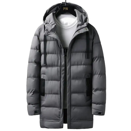 7xl Plus Size Padded Parkas Men Thick Warm Coats Solid Warm Cotton Long Coats Windbreaker Winter Outerwear 6xl Thermal Jacket - Lootquake
