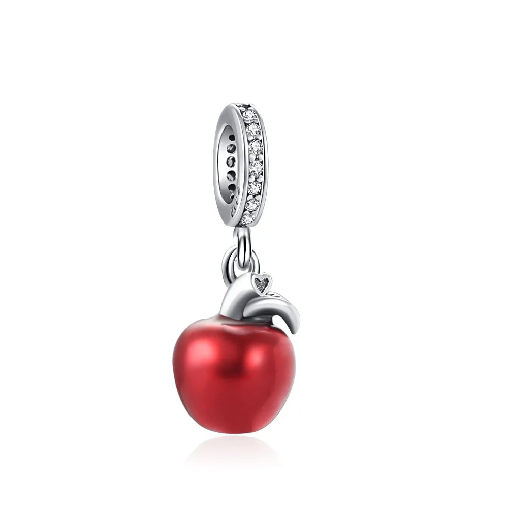 Dije de plata de ley 925 con forma de café, vino tinto, cafetera, copa de champán, compatible con pulseras colgantes originales, joyería DIY para mujer.