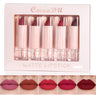 5 Pcs  Matte Lipstick Sets Lip Gloss Moisturizing Long-lasting Easy Makeup Fashion Classic Shades For Daily Date Exquisite Gift