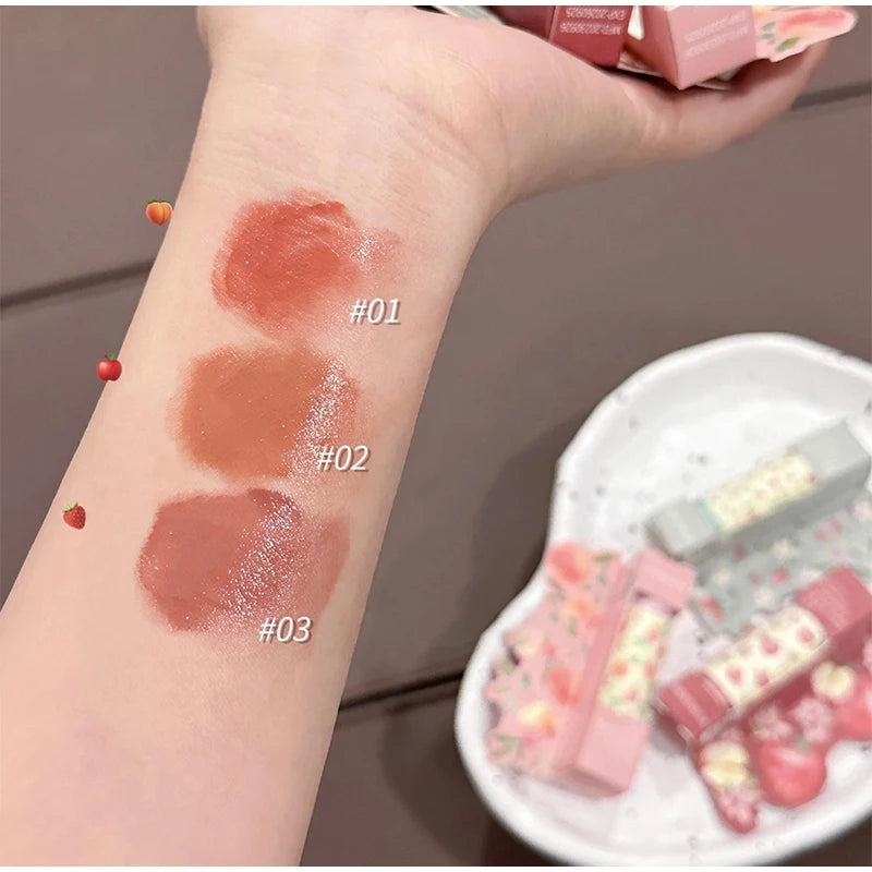 Korean Lipstick Colored Moisturizing Lip Balm Lines Moisturizing And Lip Anti-chapping Fade Nourishing Fruity Crystal Lipstick