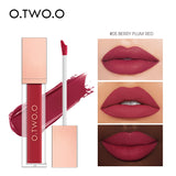 O.TWO.O 12 Color Liquid Lipstick Matte Finish Sexy Silky Lip Gloss Waterproof Kiss-proof Lasting Lip Glaze Lip Tint Cosmetics