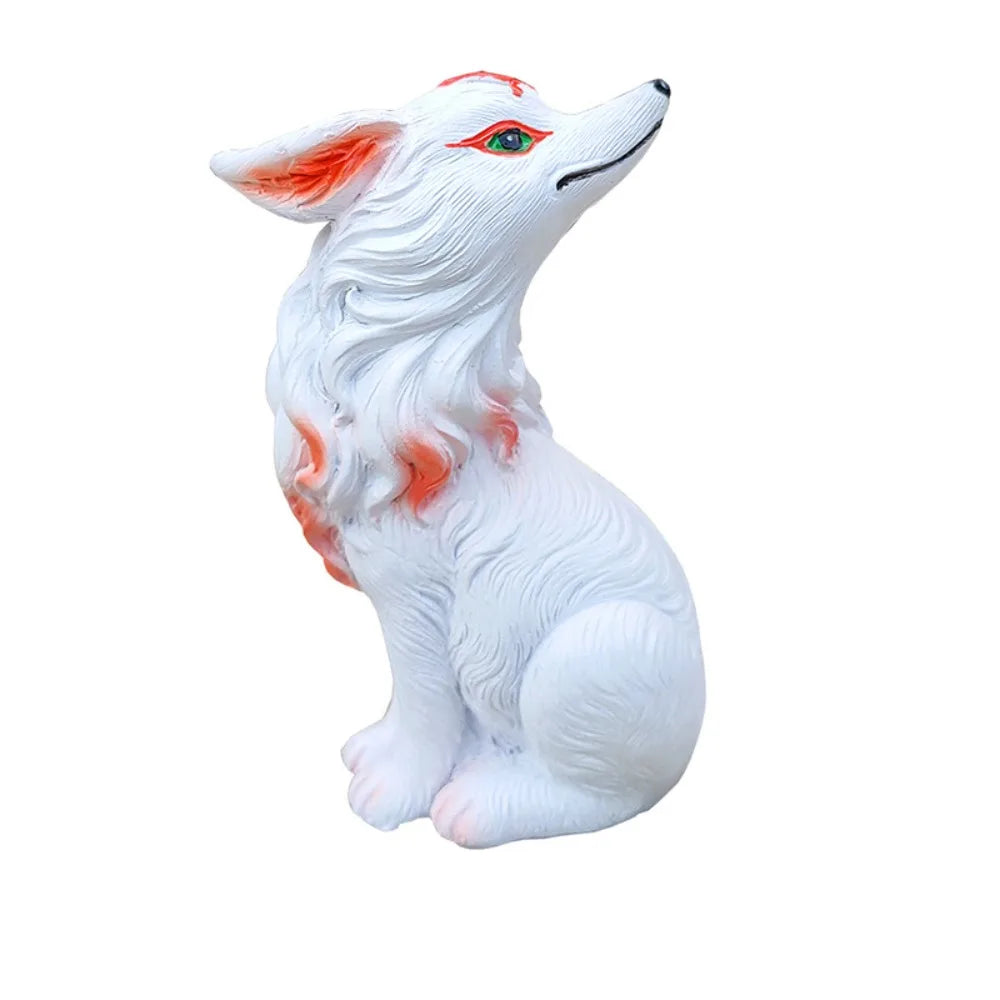 Artesanías de resina, pequeña estatua, linda escultura de animal simulado, arte, exquisito adorno de escritorio para césped.