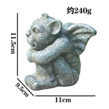 Statue de gargouille gothique décorative, sculpture de gardien de jardin de gargouille, décoration de cheminée de bureau de chambre à coucher de jardin de gargouille médiévale