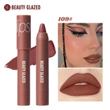 12-Color Matte Waterproof Lipstick Pen - Long-Lasting, Vibrant Berry Tone, Plant-Based Squalane, Smooth Application for All Skin