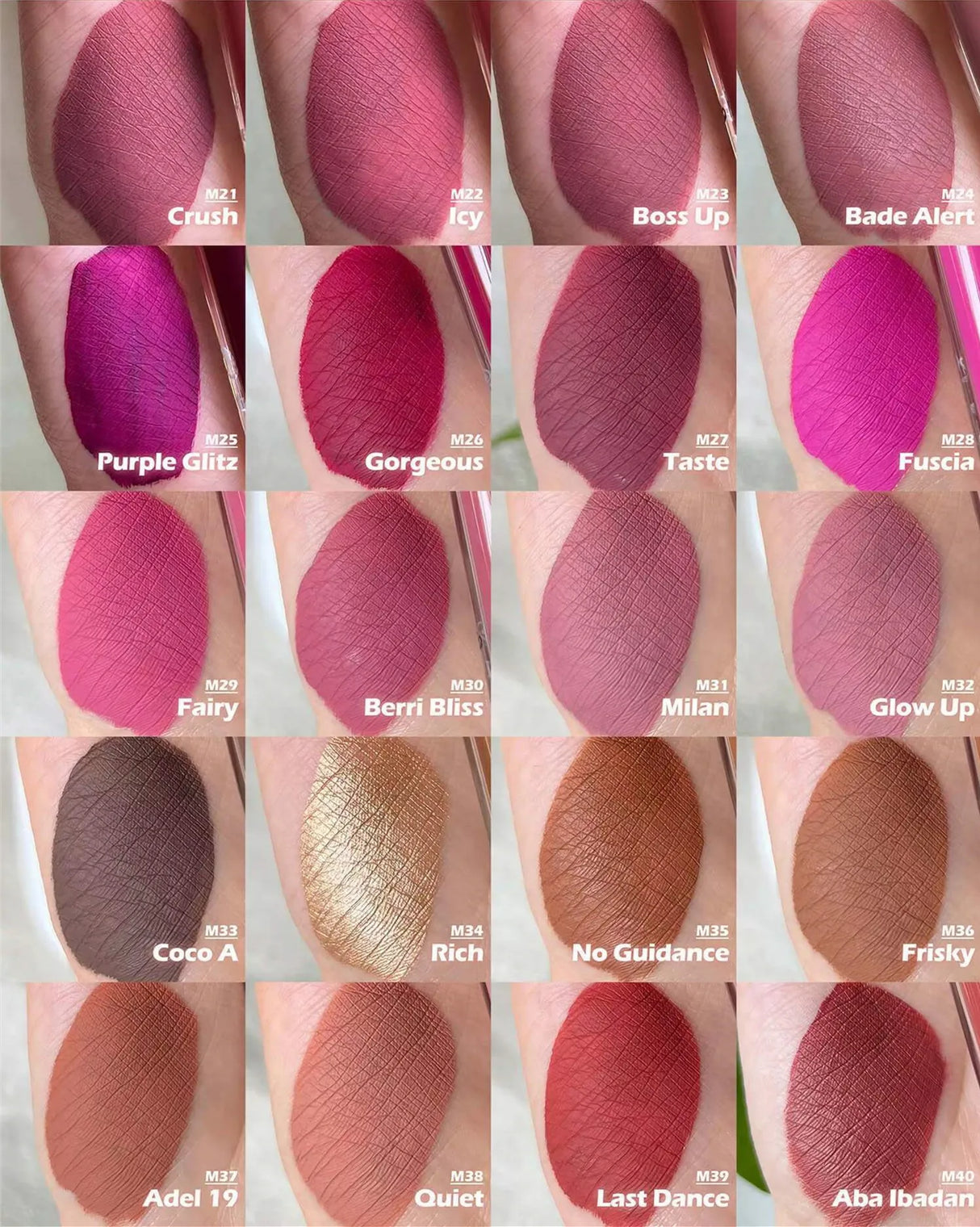 Lápiz labial líquido rosa al por mayor, brillo labial, marca privada, mate nude, de larga duración, libre de crueldad, logotipo personalizado.