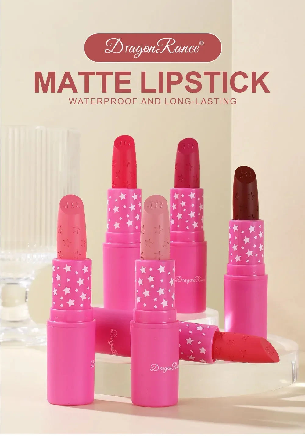 9 Colors Velvet Matte Lipsticks Pencil Waterproof Long Lasting Sexy Nude Pink Lip Stick Non-Stick Cup Makeup Lip Tint Cosmetics