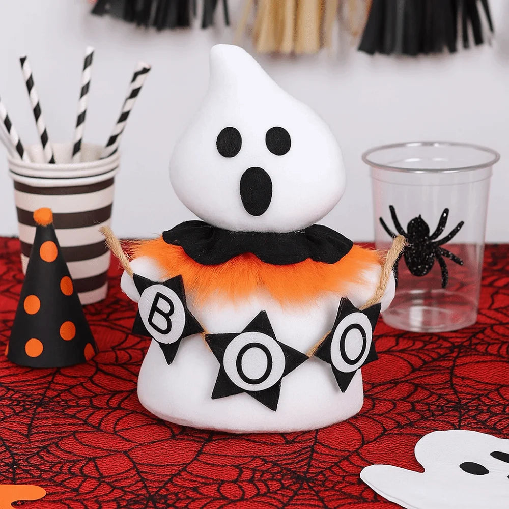 Creative Funny Halloween Ghost Doll Handicraft Soft Scary Ghost Doll Cartoon Spooky Doll Ghost Festival Decor
