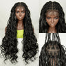 34" Ombre Curly Braids Wig | 1B/27 | Deep Wave | Full Lace | Baby Hair