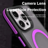 New Bicolor Matte Frosted Magnetic Phone Case For iPhone