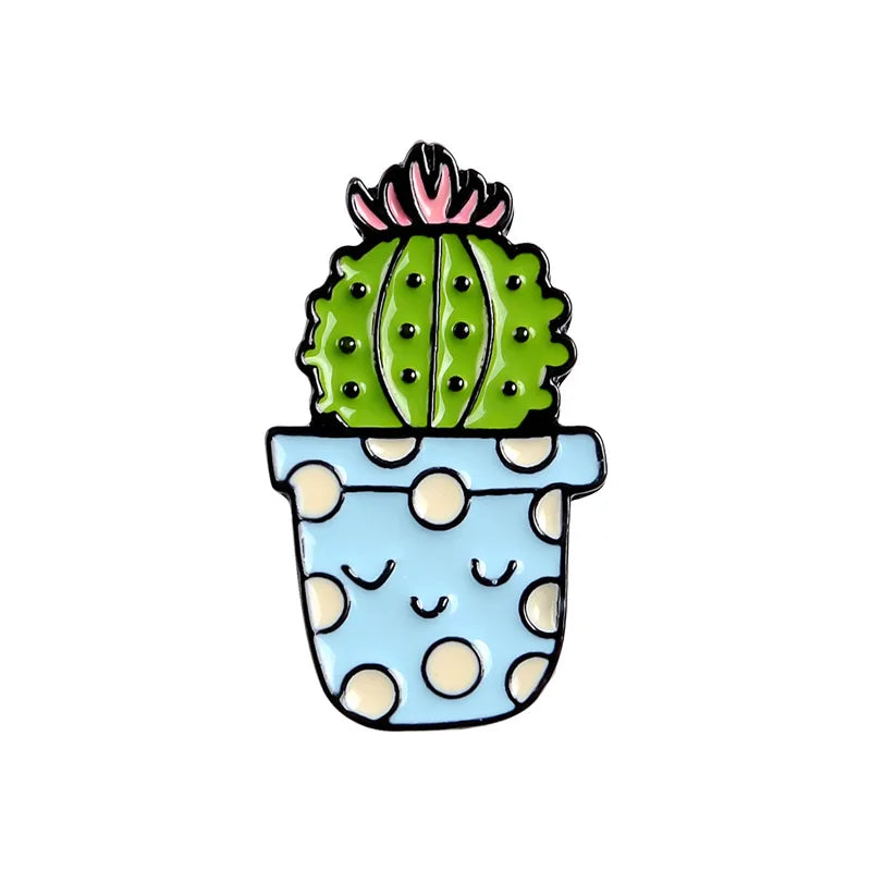 Cactus Succulent Enamel Pin Brooch Lapel Backpack Badge Jewelry