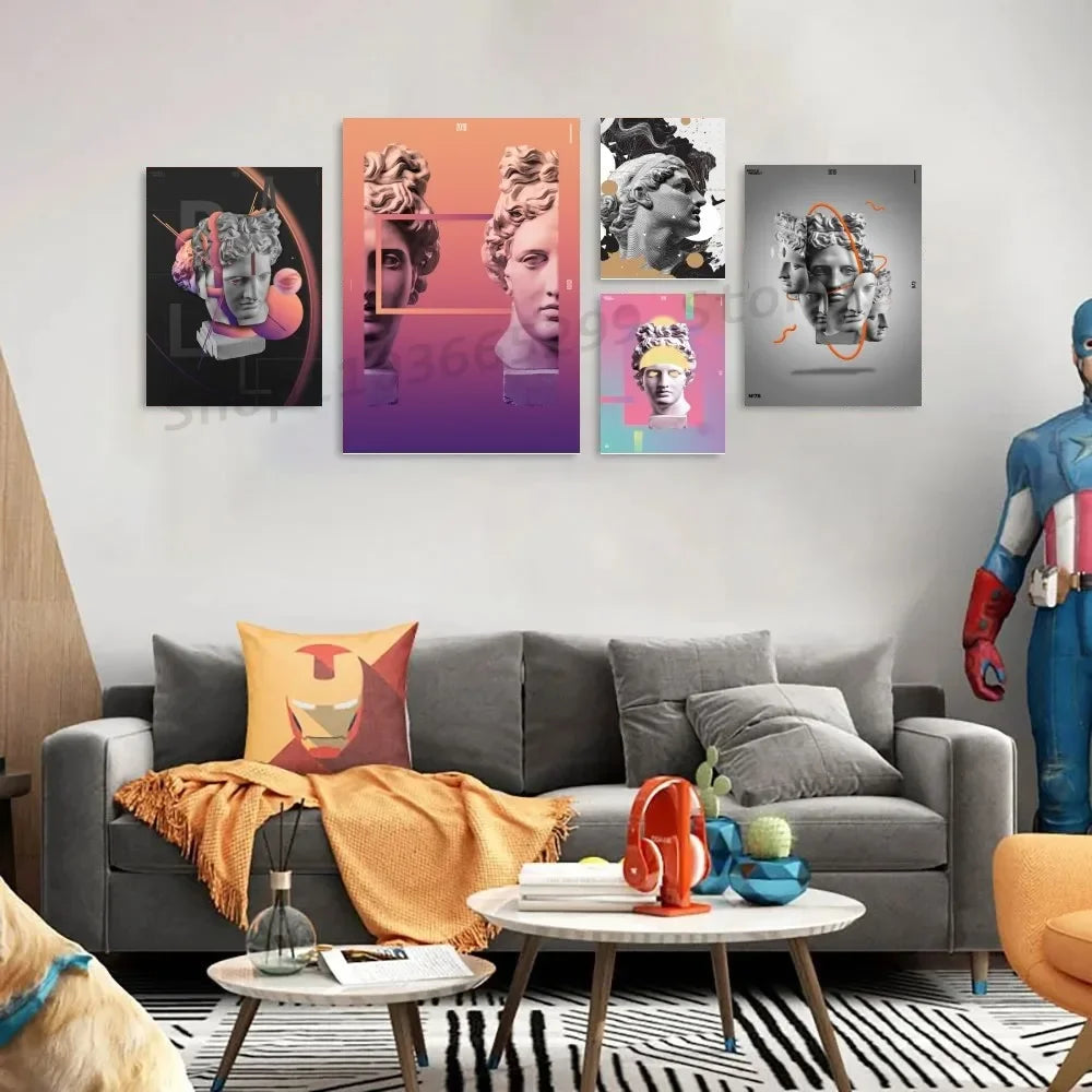 1pc-Statue David Graphic Designer Poster Paper Print Home Living Room Bedroom Entrance Bar Cafe Art Painting Decor