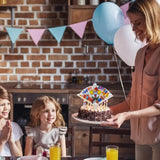 Bougies surprises, bougies créatives pour joyeux anniversaire avec bannière en forme d'éventail, décoration de gâteau amusante, bougies décoratives de fête