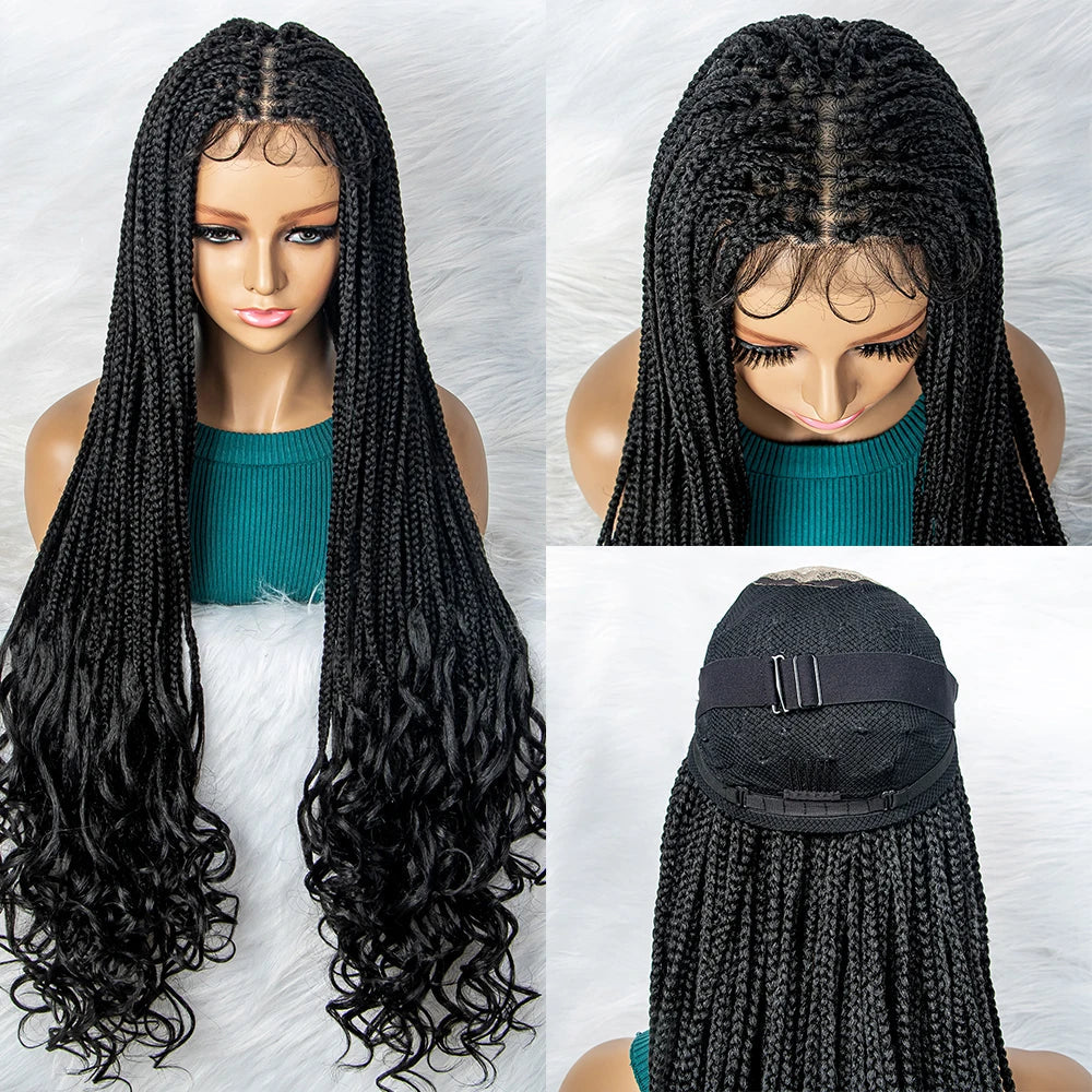 Bohemian Box Braids with Curly Ends | Pre-looped Crochet Hair