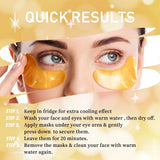 Mascarilla de colágeno cristalino con polvo dorado para ojos, antiojeras y antiarrugas, hidratante y nutritiva, para el cuidado ocular (5/10 pares)