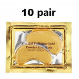 Mascarilla de colágeno cristalino con polvo dorado para ojos, antiojeras y antiarrugas, hidratante y nutritiva, para el cuidado ocular (5/10 pares)