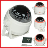 Navigation Car Compass For Marine Car Boat Pivoting Electronic LED Light Guide Ball Vehicle Navigation Tool Compass Accessories - Lootquake