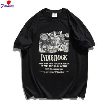 Vintage Female T Shirt Short Sleeved T-shirt Oversized Harajuku Style Grunge Couple Clothes Fashion Women's Tee Y2k Top - Lootquake