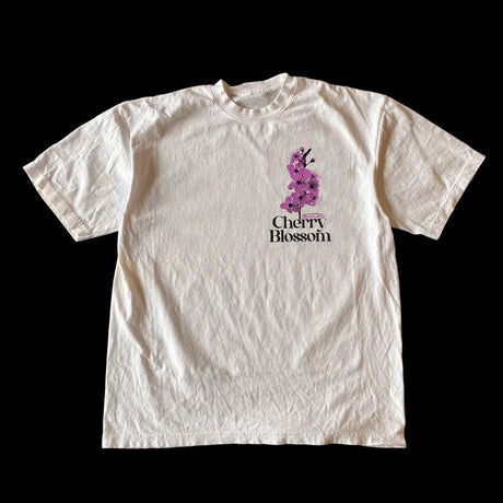 Vintage Harajuku Classic Peach Blossom Print Casual Street Short Sleeve Round Neck T-shirt Y2k Large Kawaii T-shirt Women  Goth - Lootquake