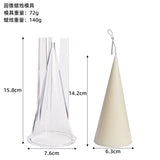 Molde cónico a rayas para velas, herramienta para hacer velas de aromaterapia, hecha a mano, para decoración del hogar, moldes de plástico acrílico.