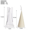 Molde cónico a rayas para velas, herramienta para hacer velas de aromaterapia, hecha a mano, para decoración del hogar, moldes de plástico acrílico.