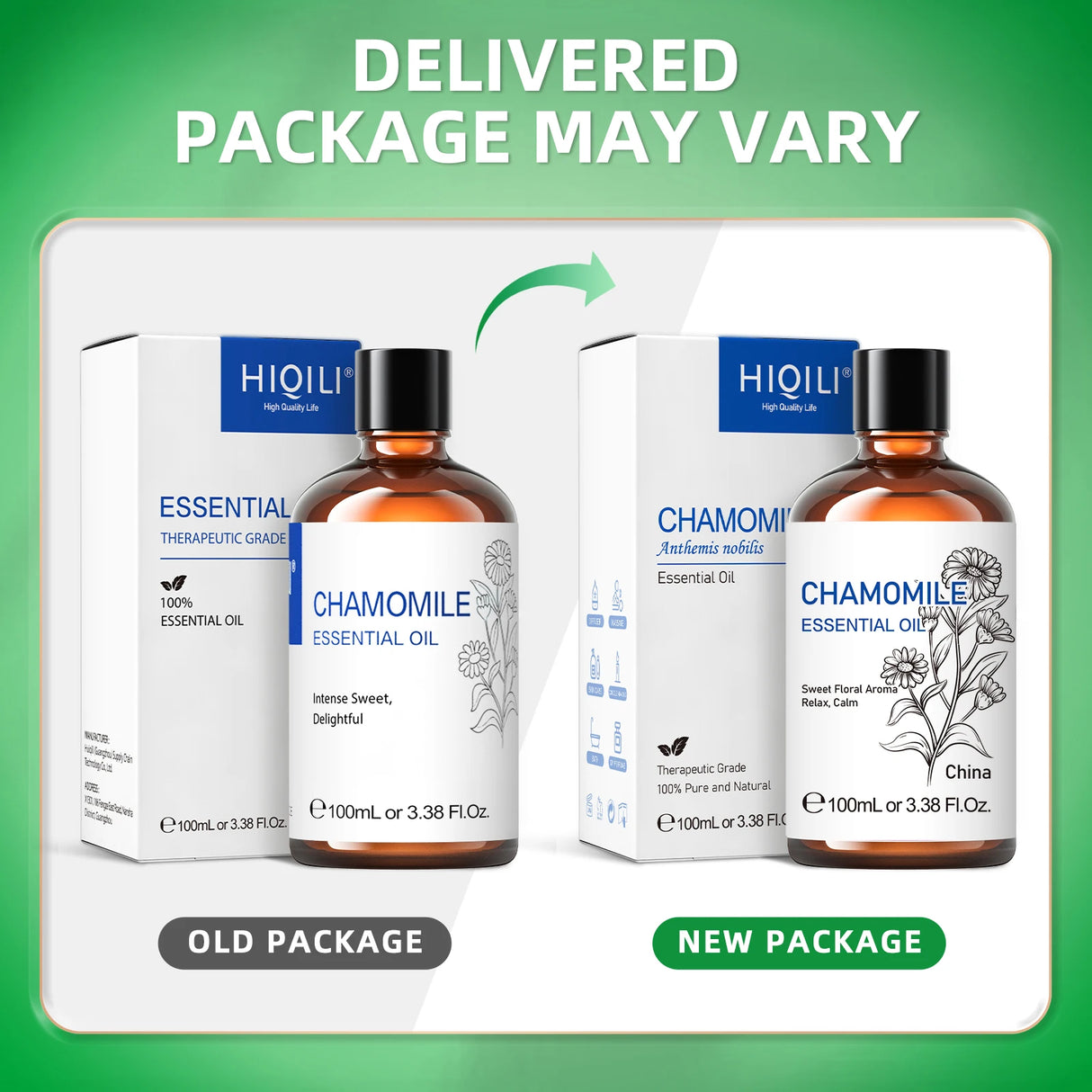 Huiles essentielles de camomille 100 ml, huile florale 100 % pure pour diffuseur, humidificateur, massage, Saint-Valentin, cadeaux pour les mères et les pères