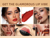 Lip-shaped lipstick seal Sip into makeup lazy blush lipstick Matte makeup effect Moisturizing lip gloss Waterproof non-stick cup