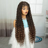 32" Water Wave Dreadlocks & Knotless Braids Wig | Lace Front | Baby Hair
