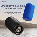 Altavoz Bluetooth con subwoofer, minialtavoz inalámbrico portátil, pequeño, resistente al agua, auxiliar, para PC, ordenador, potente caja de sonido para música