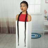 48" Super Long Cornrow Knotless Braids Wig | Full Lace Frontal