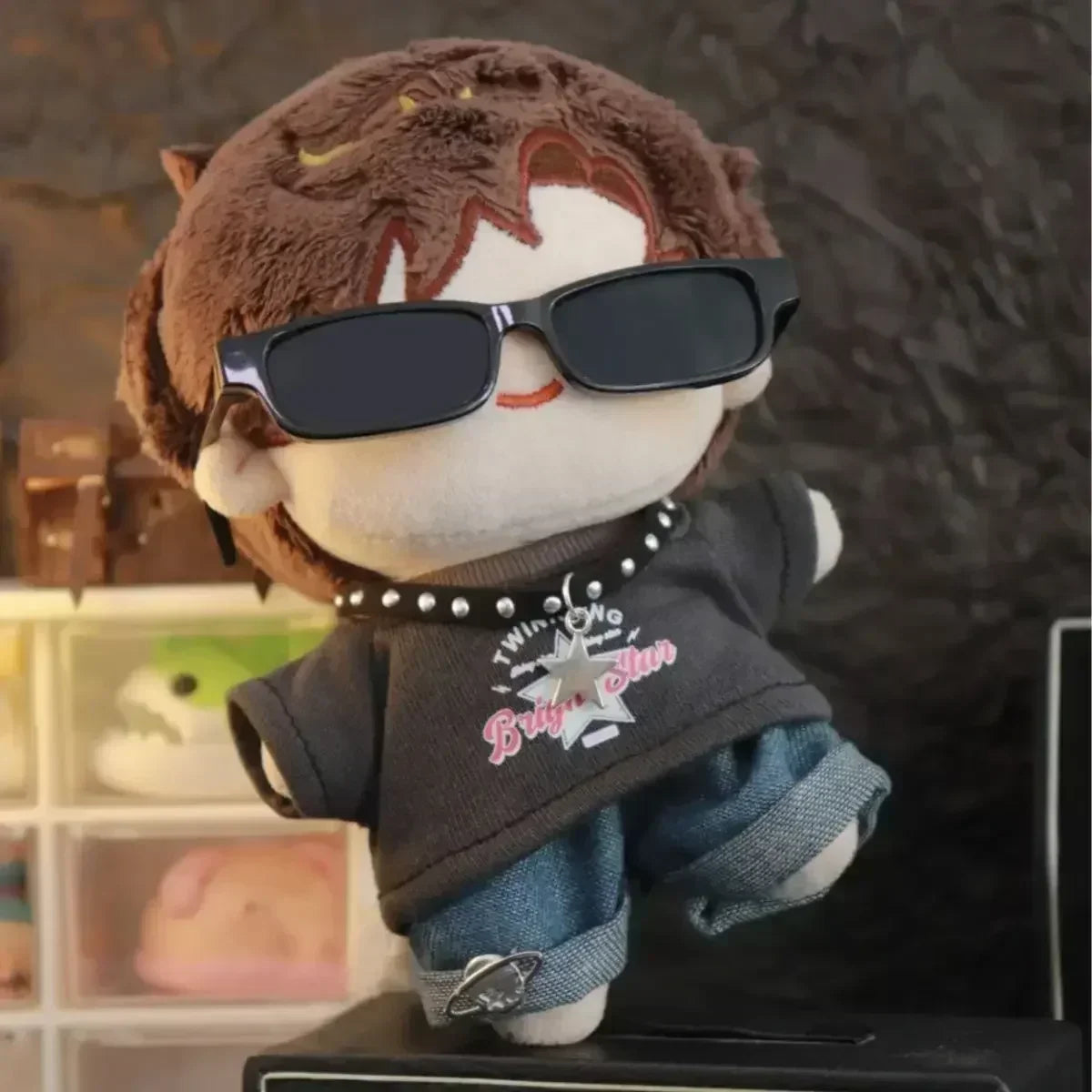 Ropa para muñecas Labubu, estilo hip hop americano, accesorios de ropa para muñecas V1 y V2, diseñador de ropa Labubu, juguete para muñecas de 15/17 cm