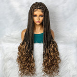 Bohemian Box Braids with Curly Ends | Pre-looped Crochet Hair