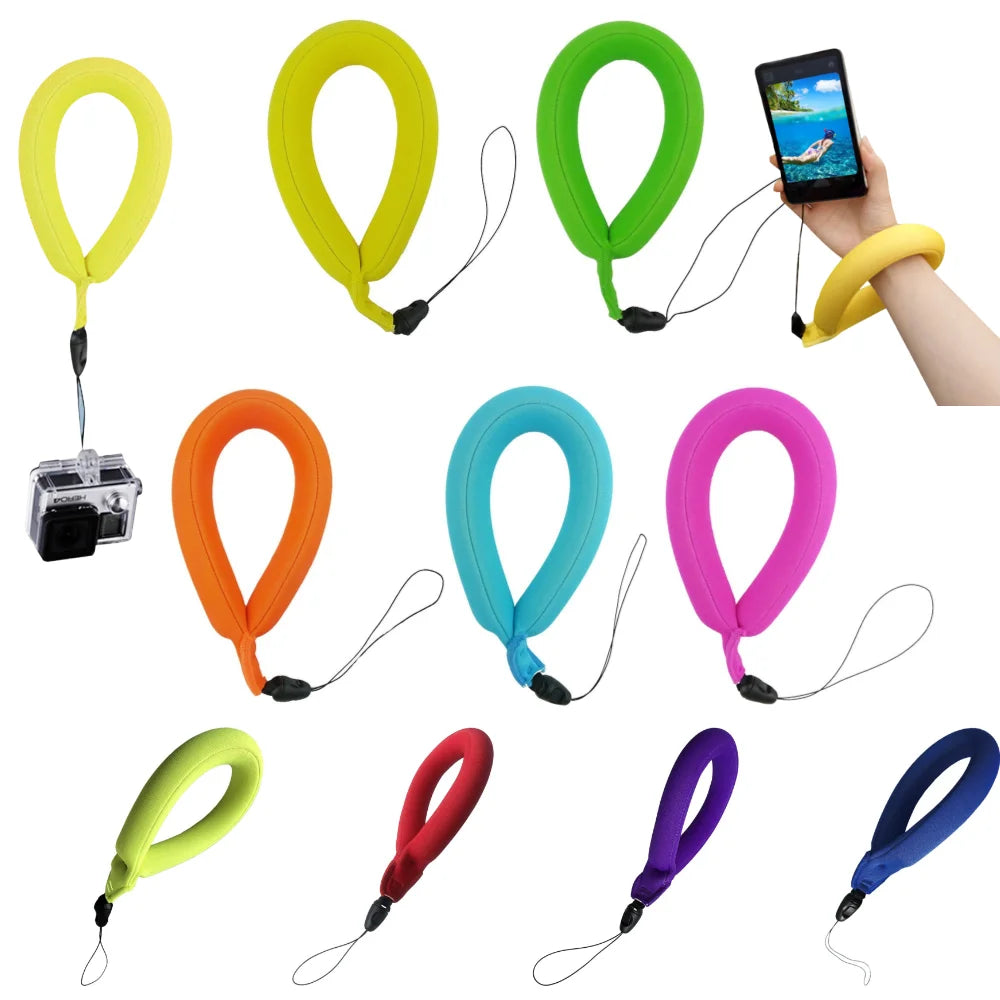 Correa flotante ajustable impermeable para cámara y teléfono móvil, correa de muñeca subacuática para accesorios GoPro, Nikon, Canon y Fujifilm.
