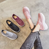 Women Orthopedic Walking Shoes Breathable Mesh Slip-On Sneakers Nursing Work Comfortable Casual Cushion Athletic Running Joggers - Lootquake