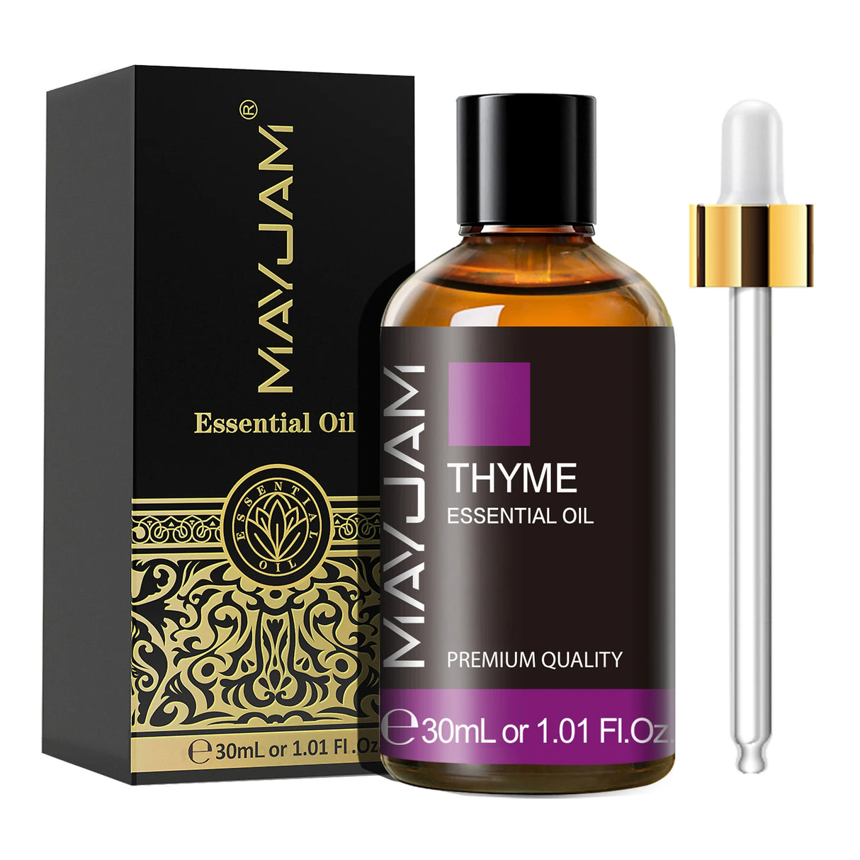 MAYJAM 1PCS 30ML Huile Essentielle d'Aromathérapie Lavande Vanille Jasmin Eucalyptus Menthe Poivrée Huile Aromatique pour Diffuseur Bougie Savon