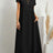 Women Elegant Solid Maxi Dress Summer Short Sleeve O Neck Vintage Harajuku Cotton Linen Loose Sundress Y2K Pockets Long Dress - Lootquake