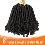 Bob Spring Twist Crochet Hair | Pre-Twisted Passion Twists | Pre-Looped Braids | 6-8 Inch | 20 Strands/Pack