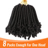 Bob Spring Twist Crochet Hair | Pre-Twisted Passion Twists | Pre-Looped Braids | 6-8 Inch | 20 Strands/Pack