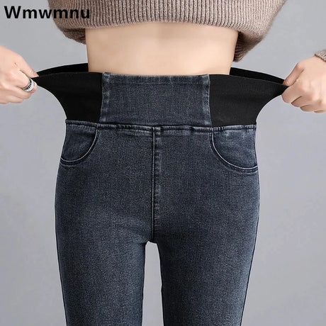Jeans Oversize 26-38 Slim Denim Pants Women's High Waist Skinny Jean Vintage Wash Pencil Stretch Vaqueros Leggings Pantalones - Lootquake