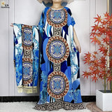 2024 Latest Muslim Sets Women Clothing Cotton Floral Loose Dashiki Long Dress African Abaya Dubai Traditional Islamic Clothing