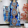 2024 Latest Muslim Sets Women Clothing Cotton Floral Loose Dashiki Long Dress African Abaya Dubai Traditional Islamic Clothing