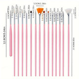 20PCS Nail Art Brush Set for Design, Painting, Drawing, Carving, Dotting, and Manicure Tools - Unscented Acrylic Gel UV Polish