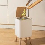 10L wooden high legged garbage bin, white legged garbage bin with lid, living room, toilet, bedroom, office garbage bin