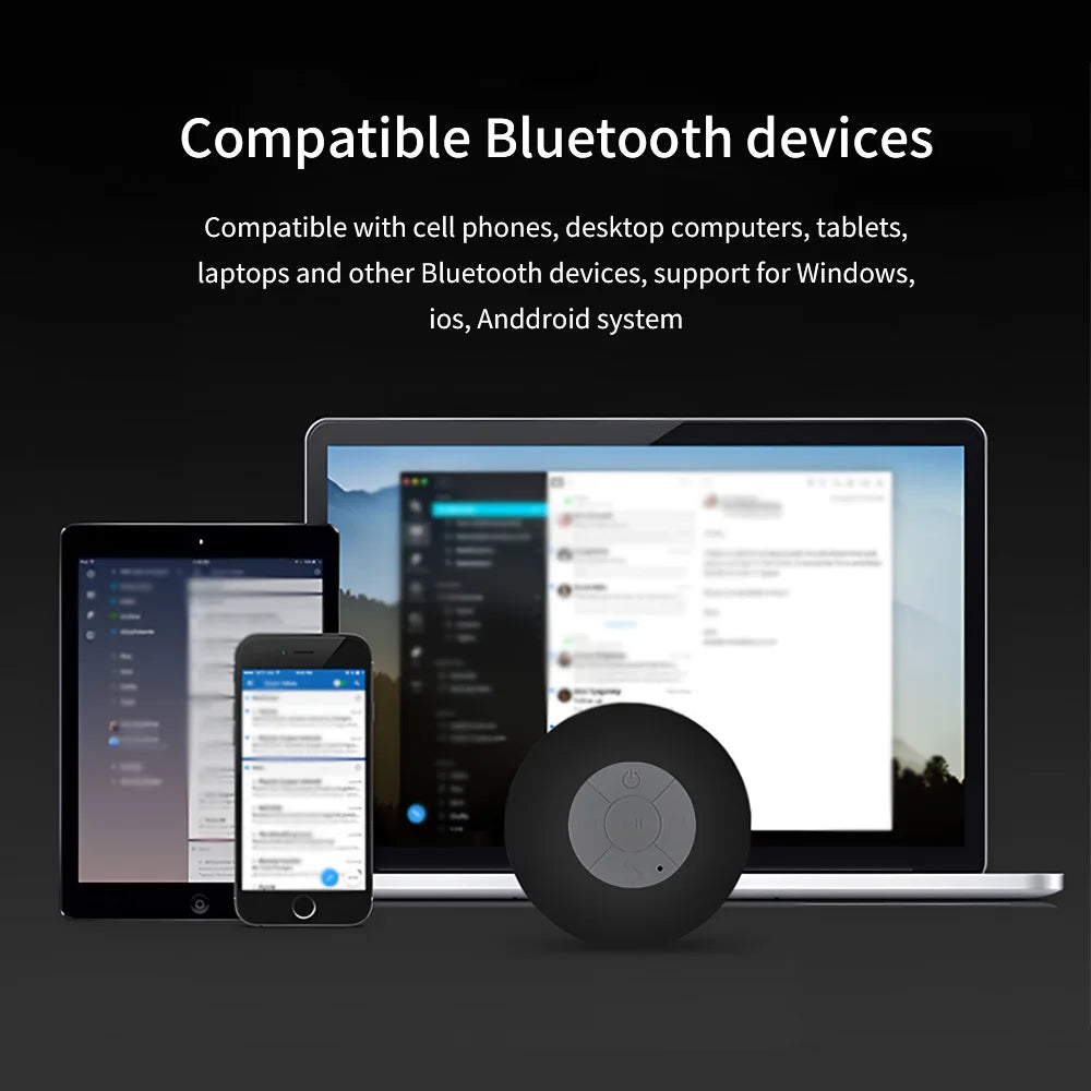 Enceinte Bluetooth portable sans fil, étanche IPX4, idéale pour les sports de plein air, la salle de bain, avec grande ventouse, mini enceinte stéréo