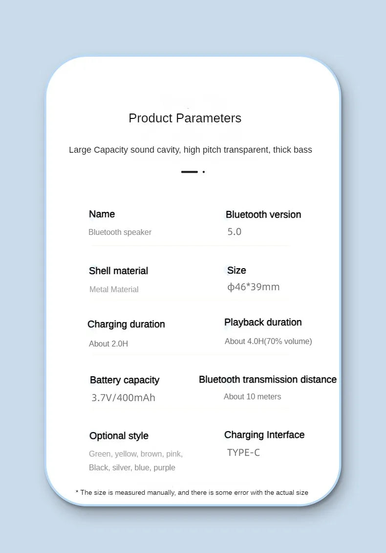EWA A126 Bluetooth Speaker Mini Portable Aluminum Alloy Heavy Bass High Sound Quality Large Volume Indoor And Outdoor Speakers