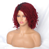 10" Braided Bob Wig | Afro Dreadlock Wig | Curly Ends | Synthetic Crochet Wig | Cosplay