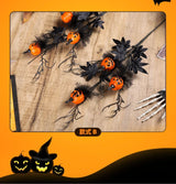 2025 Halloween Decoration Flower Black Terrifying Pumpkin Head Bouquet For Teapoy Dining Table Fireplace Home Party Decor Props