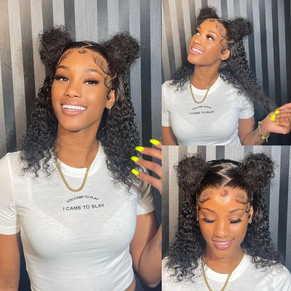 12A Kinky Curly Bob Wig | Glueless 13x4 Lace Frontal Wig | Brazilian Remy Hair