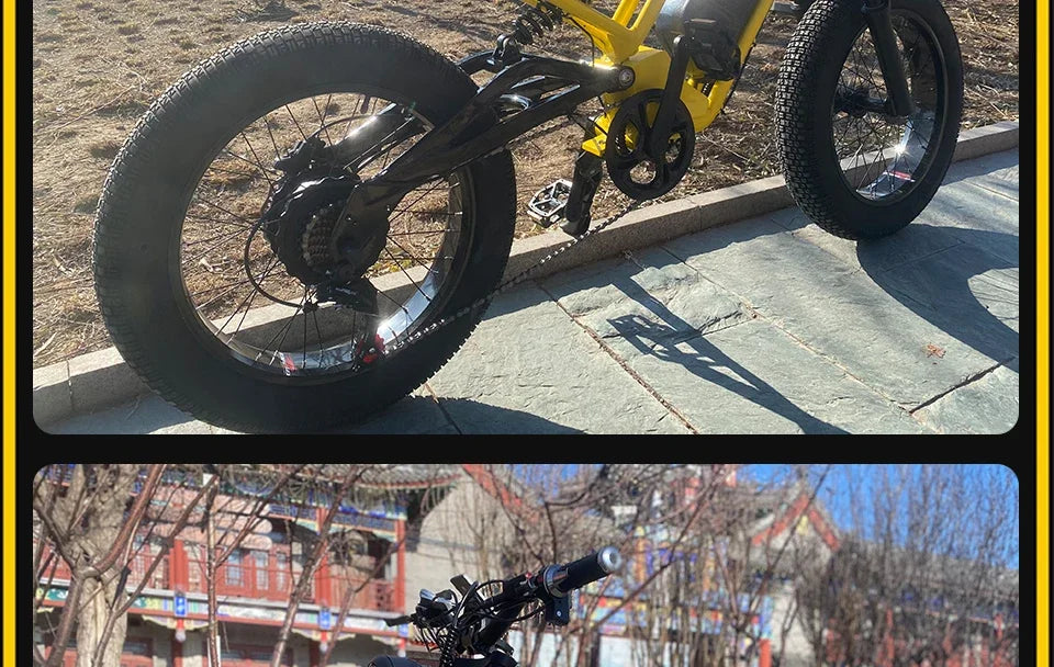 Bicicleta eléctrica AKEZ de 18 Ah, 1500 W, 48 V, para adultos, de 20 pulgadas, con freno hidráulico de aceite.