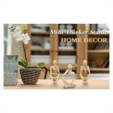 Y51A-3Pcs Minimalist Decor Abstract Thinker Statue Sculpture Set,Neutral Home Decor Mini Sandstone Thinker Figurines Easy To Use